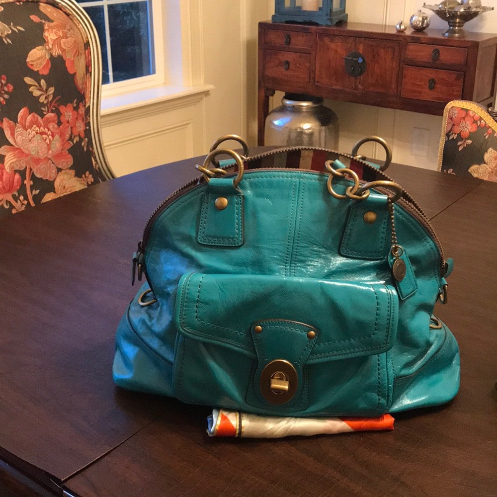 COACH Unique Turquoise Blue Bag